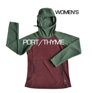 Melanzana Microgrid Hoodie--Port/Thyme